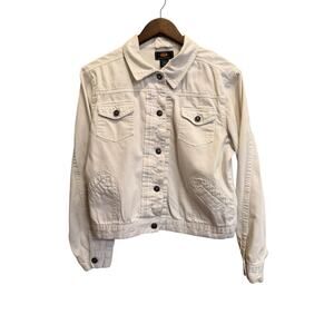 Women's Route 66 White Denim Jacket Size Medium